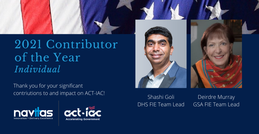 Shashi Goli, VP of Consulting Services, Awarded ACT-IAC 2021 Contributor of the Year - Industry Award